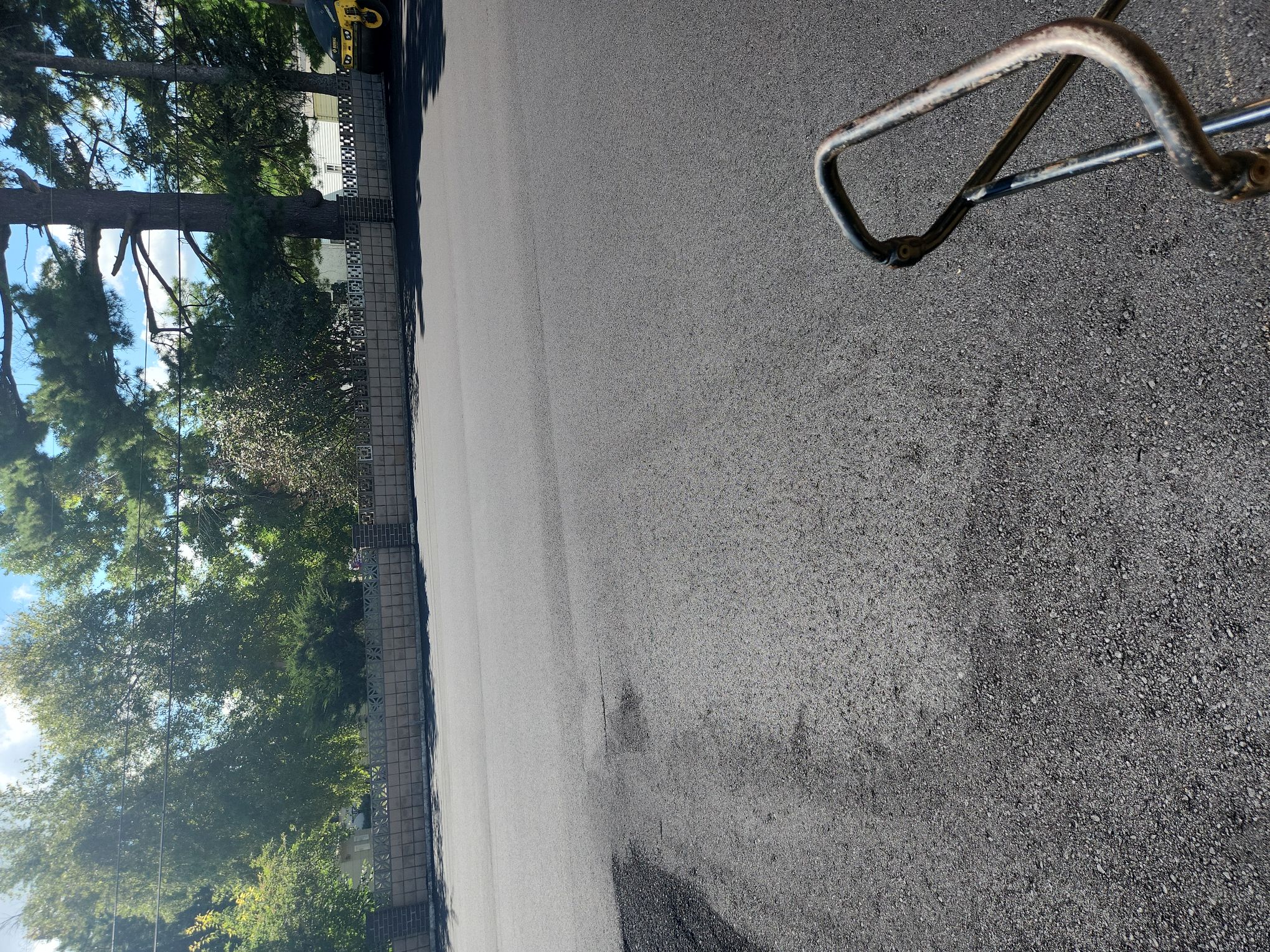 Completed asphalt section